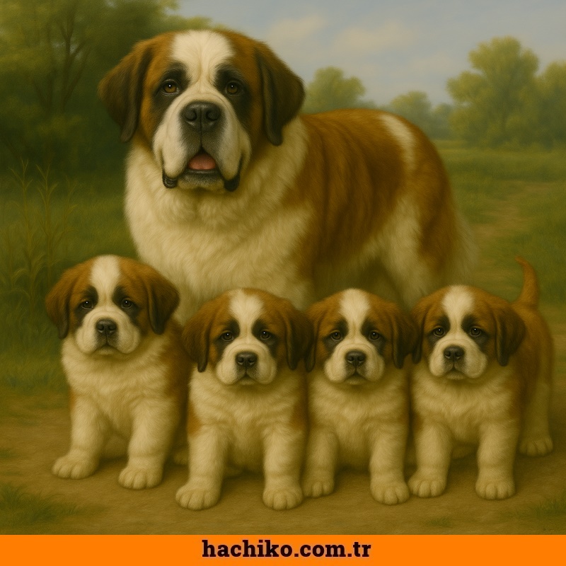 hachiko,Saint Bernard dog
